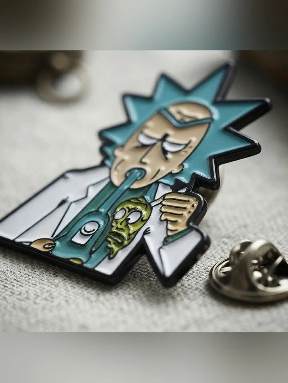 Iconic Rick & Morty Tv Show Character Dabs Vibe Funny Comical Lapel Pin